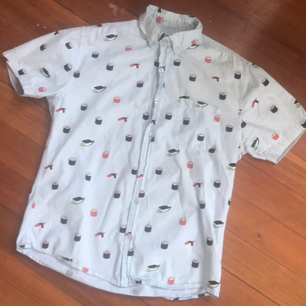 Button up short sleeve Sushi shirt